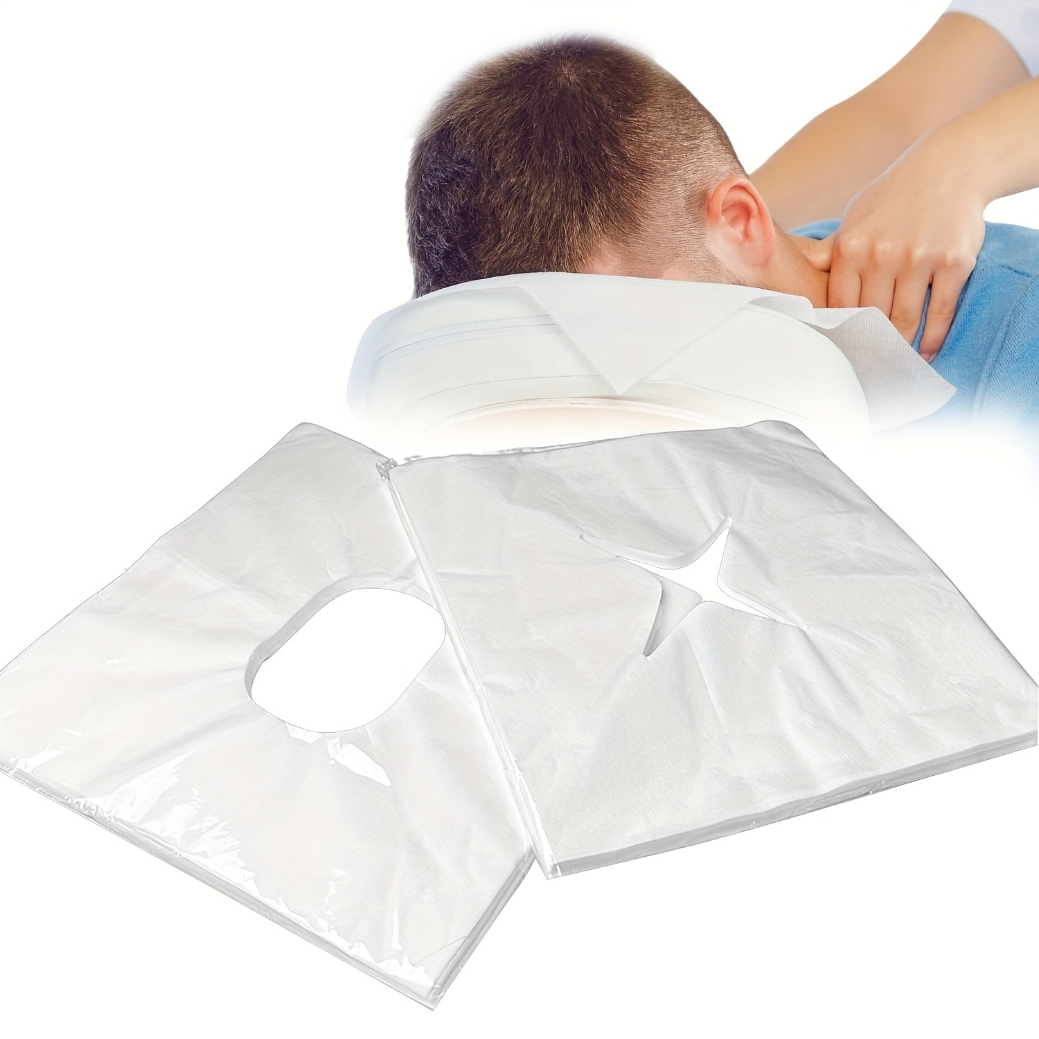 

Disposable Non-woven Massage Table , , Oil-free Headrest Protectors For Spa, , Massage Accessory