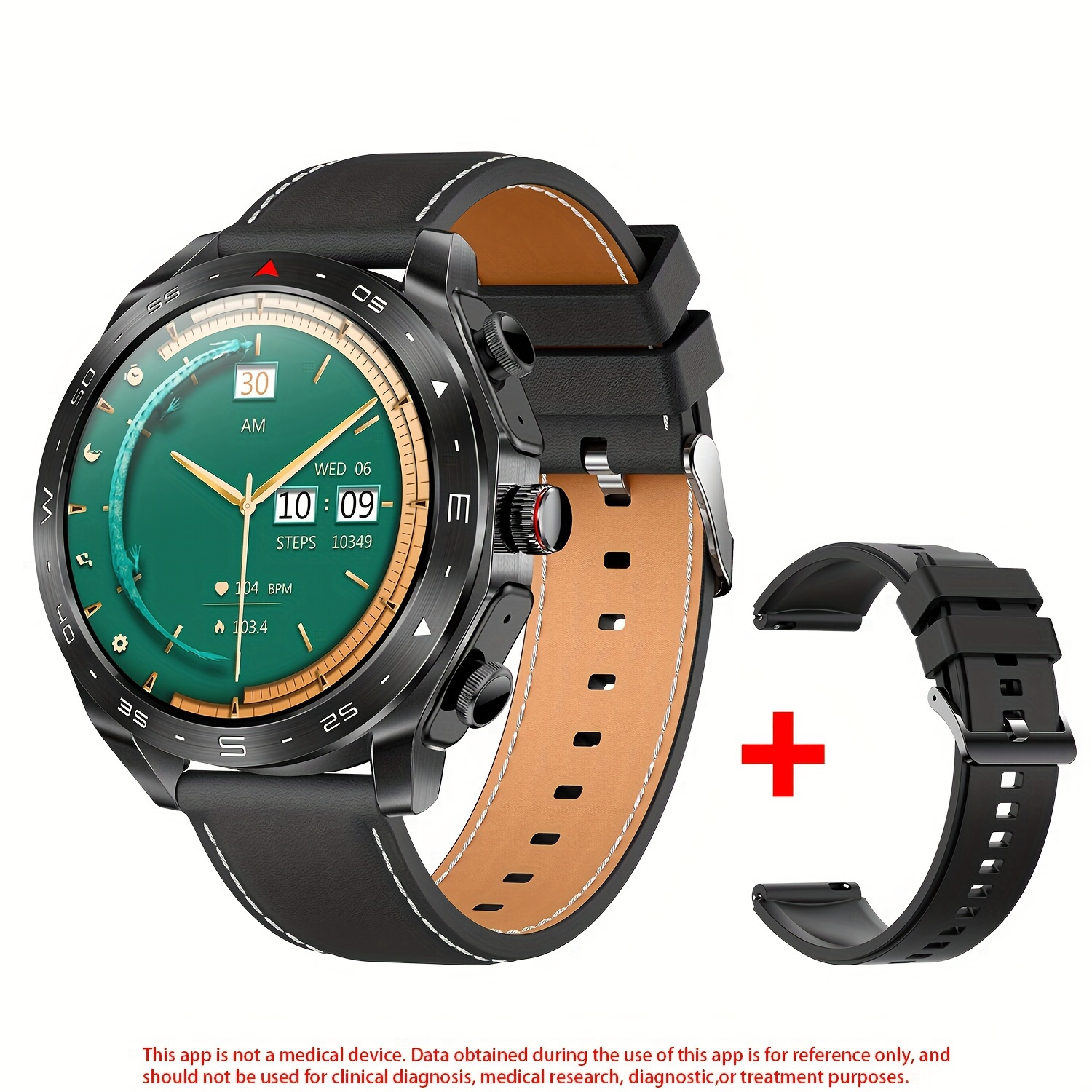 Smart Watch with Earbuds, Inch AMOLED Round Screen Smartwatch for Men,  in MP3 Earphones Watch, Fitness Watch with */Call/*/ Sports