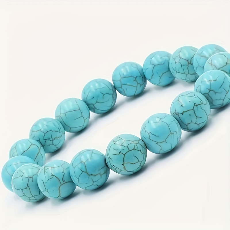 

Bijou de bracelet unisexe en pierre turquoise tendance, pierre naturelle sans plaquage, port quotidien versatile - 1 pièce, rehausse le charme et la présence