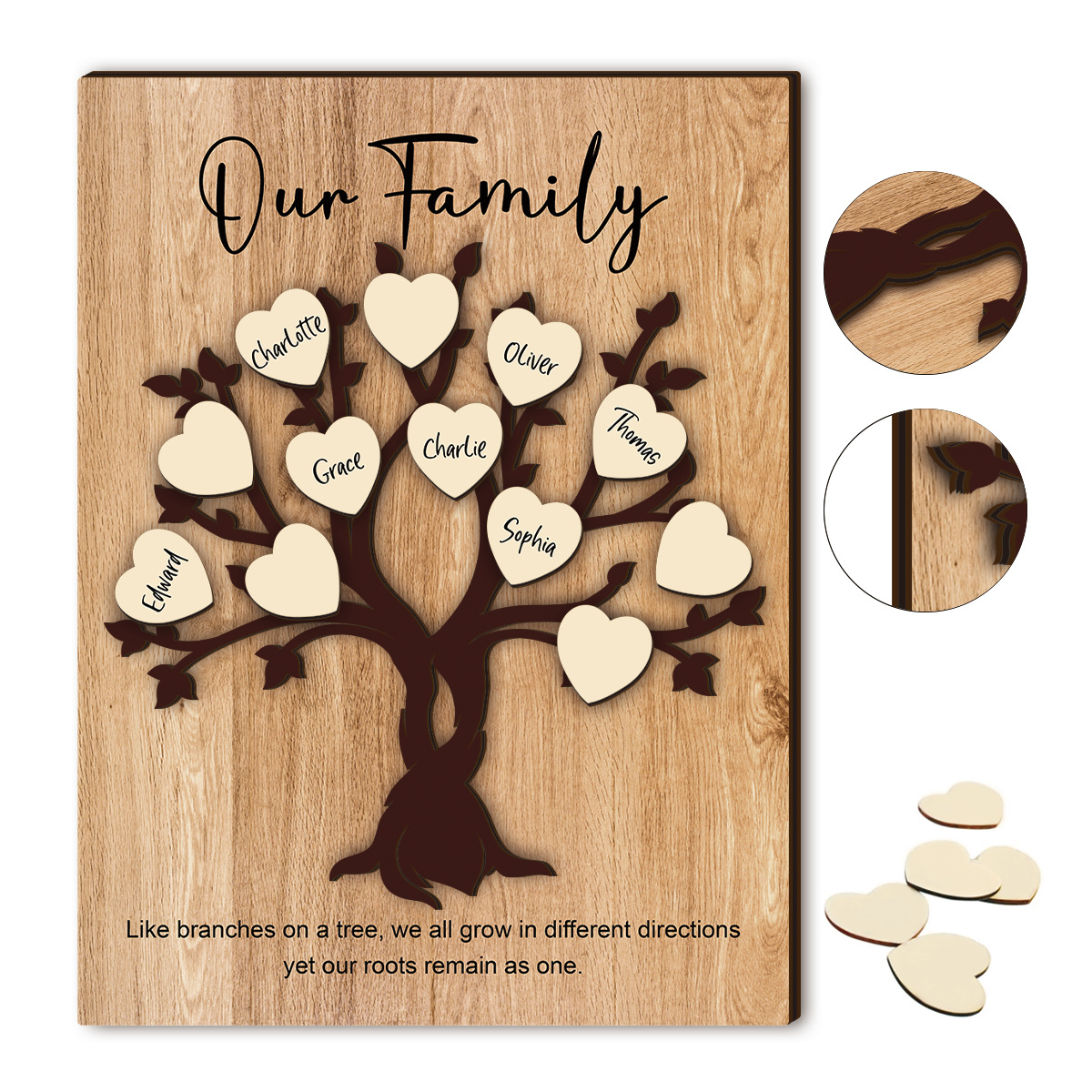 

Customizable 3d Decor - Includes Diy -shaped Wood , For Housewarming & Grandparents , Decoration