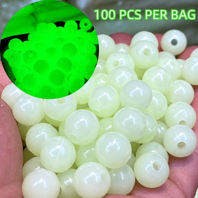 

100pcs Perles Phosphorescentes - Perles en Plastique Lumineuses pour la Création de Bijoux, Bracelets Magiques, , Chaînes de Téléphone - Perles Lumineuses de Haute Qualité pour les Bricolages