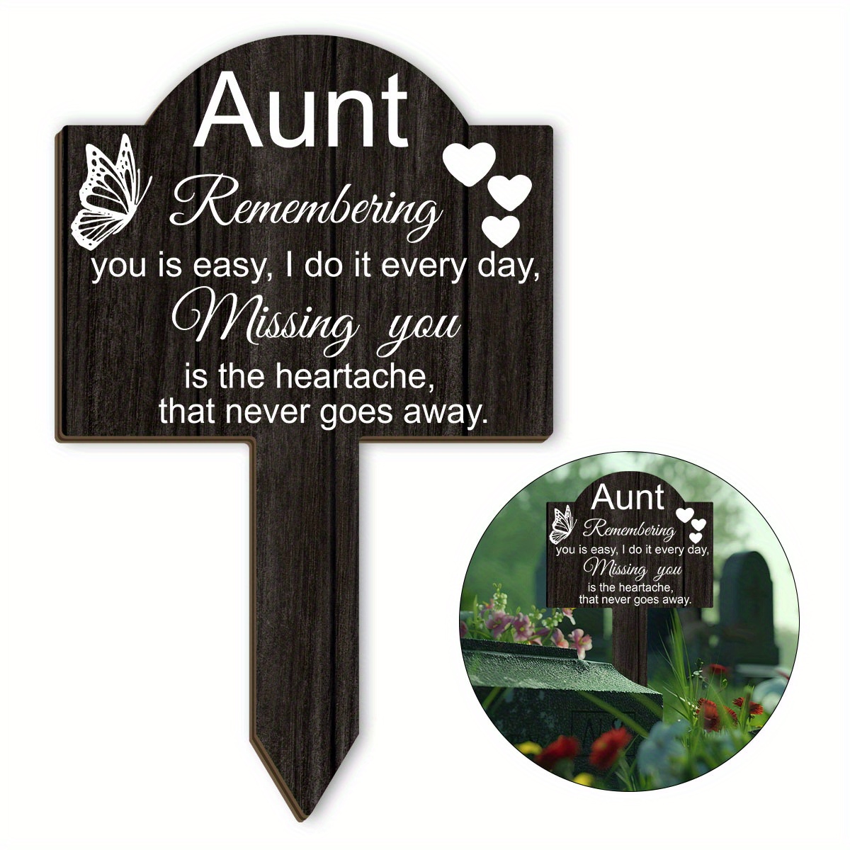 

Aunt Memorial Garden Stake - Sympathy , Cemetery & Outdoor Remembrance, Home Decor For All