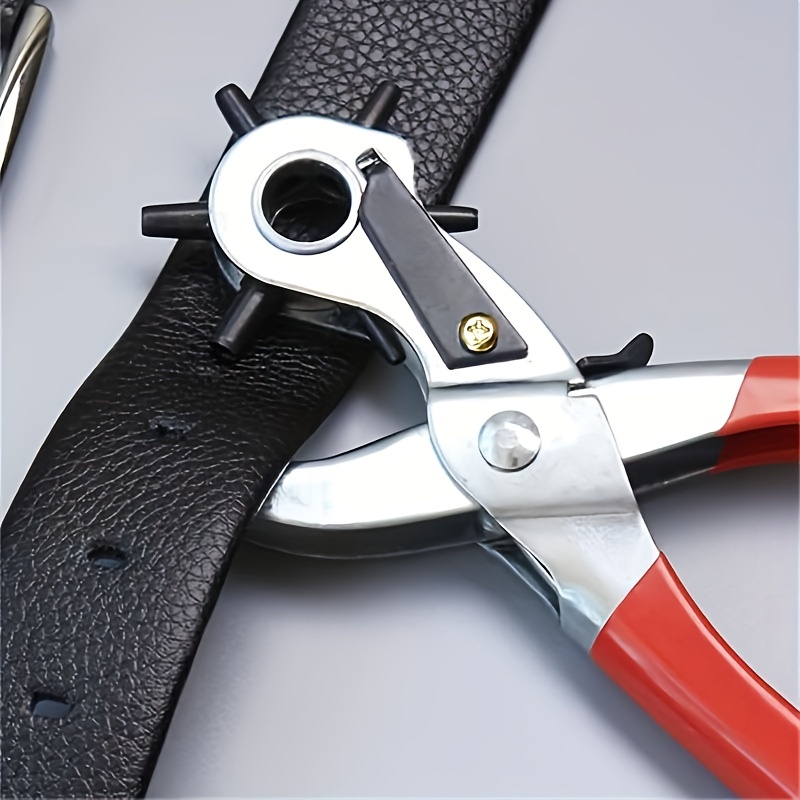 Agujero Cinturon, Preciva Sacabocados Cuero Agujero para Cuero y Cinturones,  Perforadora Puzones Cabeza Giratoria con 6 Punzones Agujeros Sólidos en  Forma de V : .es: Bricolaje y herramientas