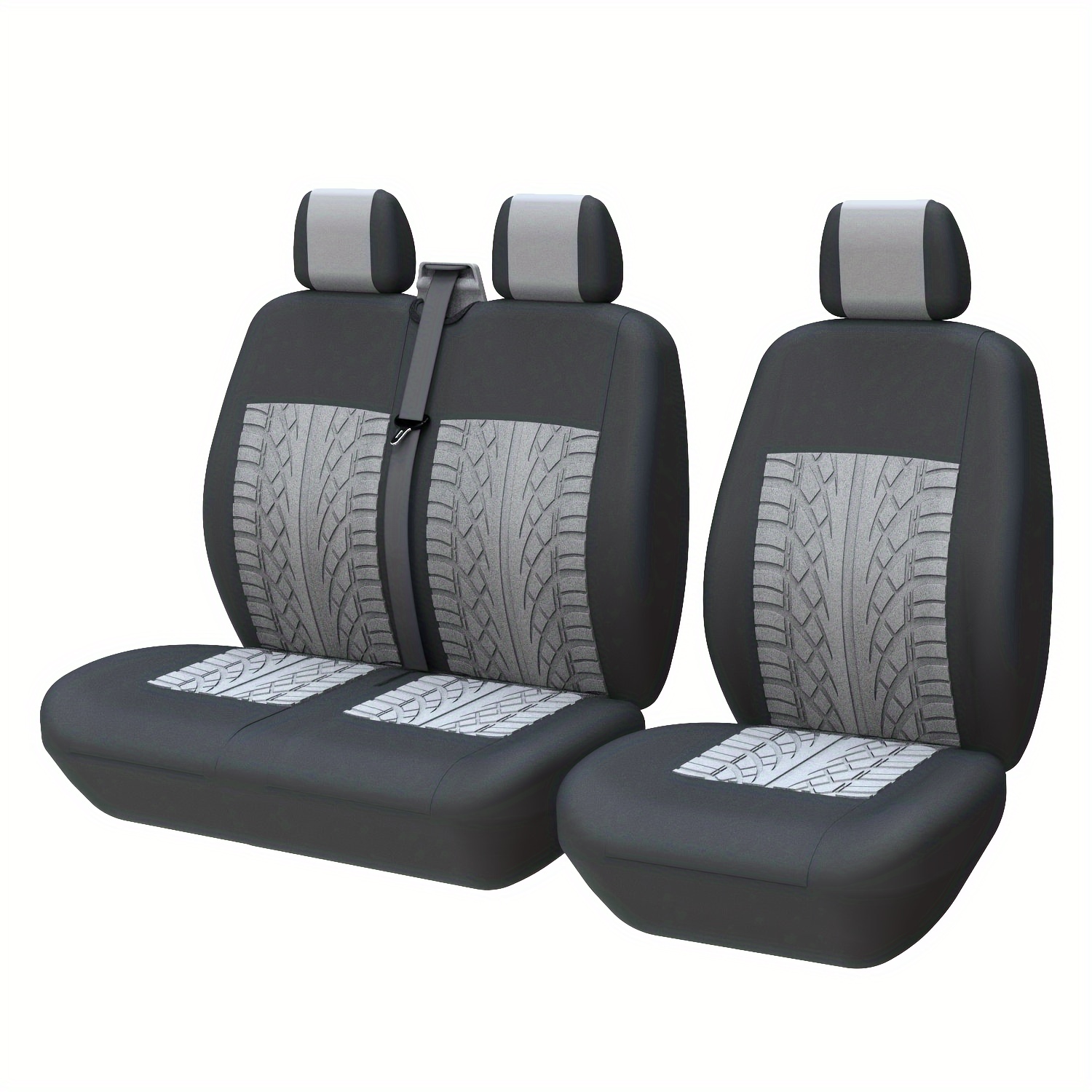 Grau, Schwarz und Weiß Camouflage Auto Sitzbezüge Set Camo Muster
