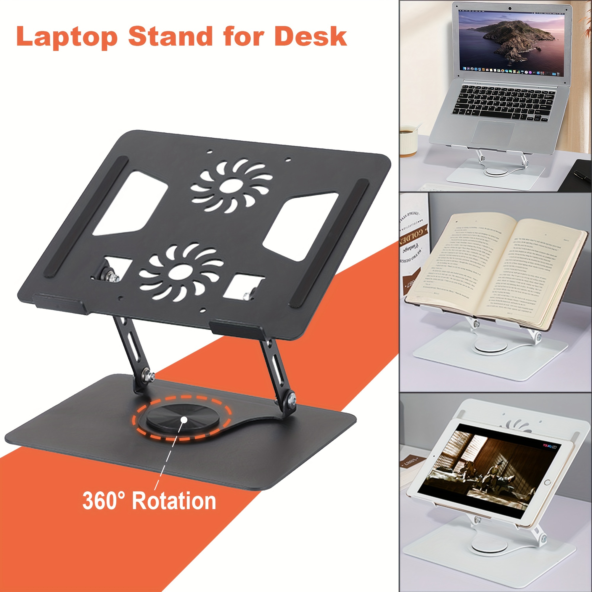  Mobestech Soporte portátil para tableta, soporte plegable para  laptop, soporte ajustable para computadora portátil, soporte de aleación de  aluminio, estante de mesa, elevador de escritorio, soporte de : Electrónica