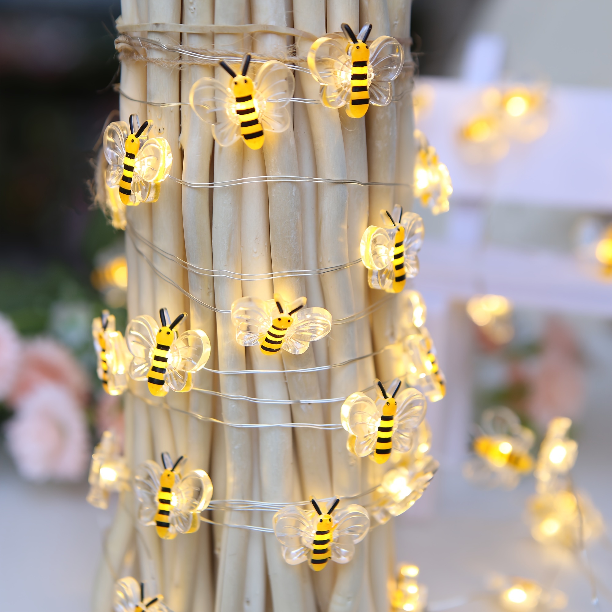 50pcs Bee Decorations Baby Room Decor Felt Miniature Wool Felt Bees