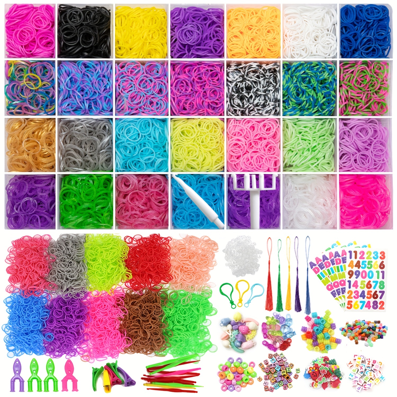Complete Loom Bands Kits] The crochet kit is up to 2300PCS and 32
