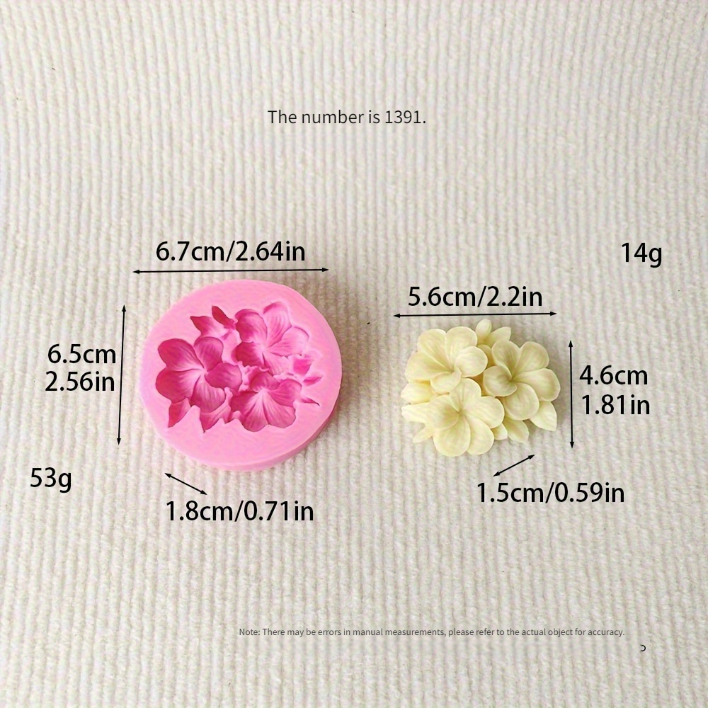 TEMU Eggplant Flower Silikonform - Ideal für die Herstellung von Duftdiffusoren, handgefertigtem Seifen und Kerzen - Langlebig, hitzebeständig und