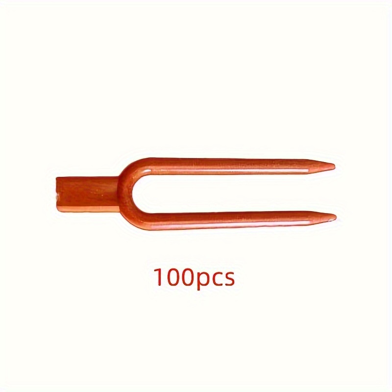 E-shop 100 Stück Rote Kunststoff-Gartenstecker – Erdbeer- & Wassermelonen-Rankehalter, Langlebige Pflanzgabeln für sichere Wurzel- und Stammfixierung,