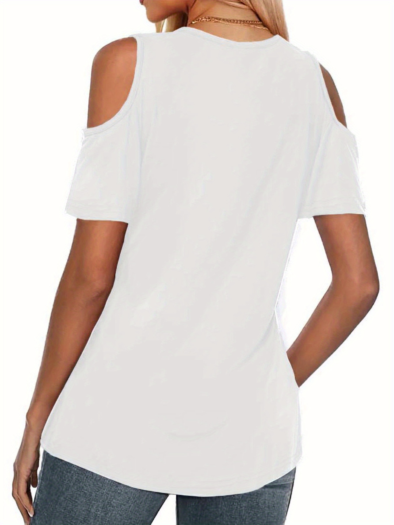 2025 summer cross border womens off shoulder v neck short t shirt polyester quick drying and breathable   and trendy suitable for sports and casual wear versatile and popular top 002