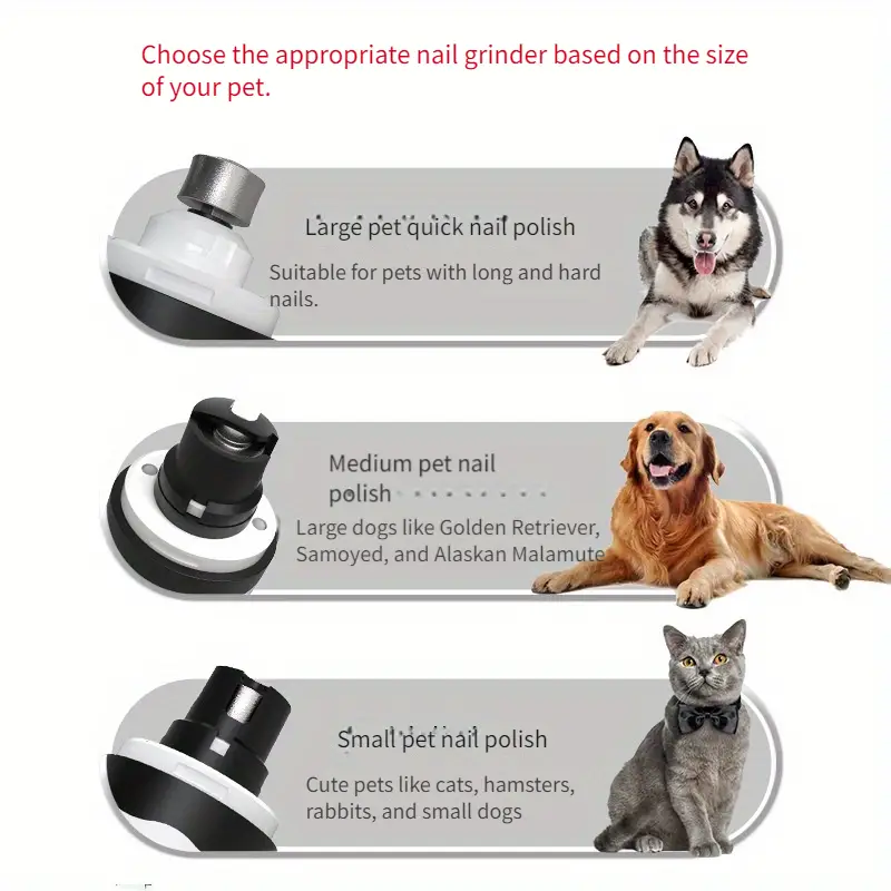 狗狗指甲磨刀器 - 专业低噪音电动猫咪指甲磨刀器/狗狗指甲修剪器,带led灯和2种研磨设置,高品质狗狗美容工具,安全无痛。猫咪美容工具,充满电可工作300分钟 商品详情 7