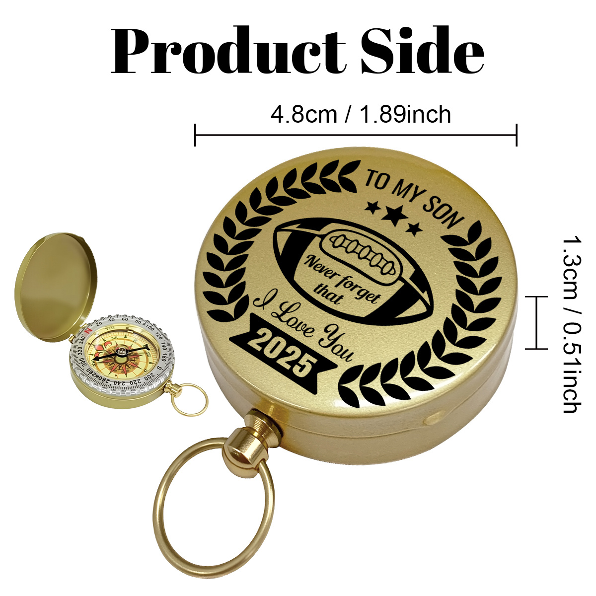 Portable Compass with Luminous Dial & Waterproof Case