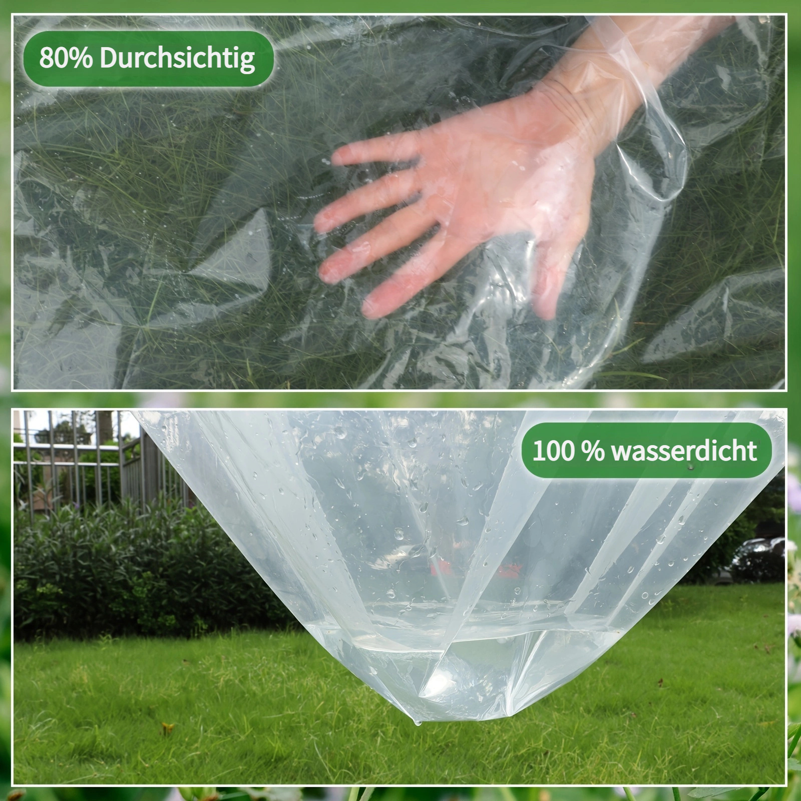 Transparente Plane Mit Ösen – 3 X 4,8 M, Wasserdicht & Reißfest, Für Terrasse, Camping & Mehr