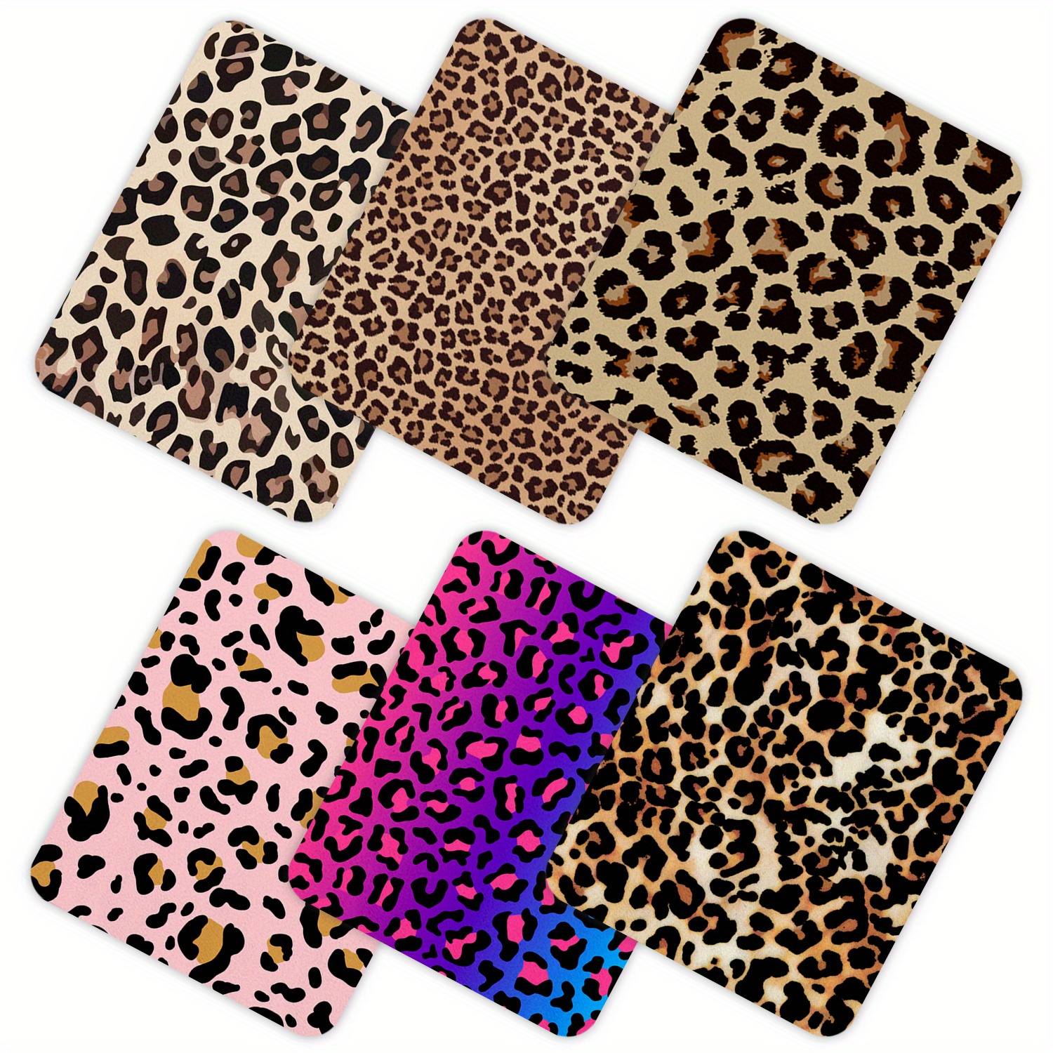 Image of 3/6pcs, Glasses Cleaning Cloths, Pastel Leopard Pattern Premium Eyeglass Cleaner Cloth, Lens Wipes Cloth For Cleaning Eyeglasses, Cell Phones, Screens, Lenses, Electronics And All Delicate Surface