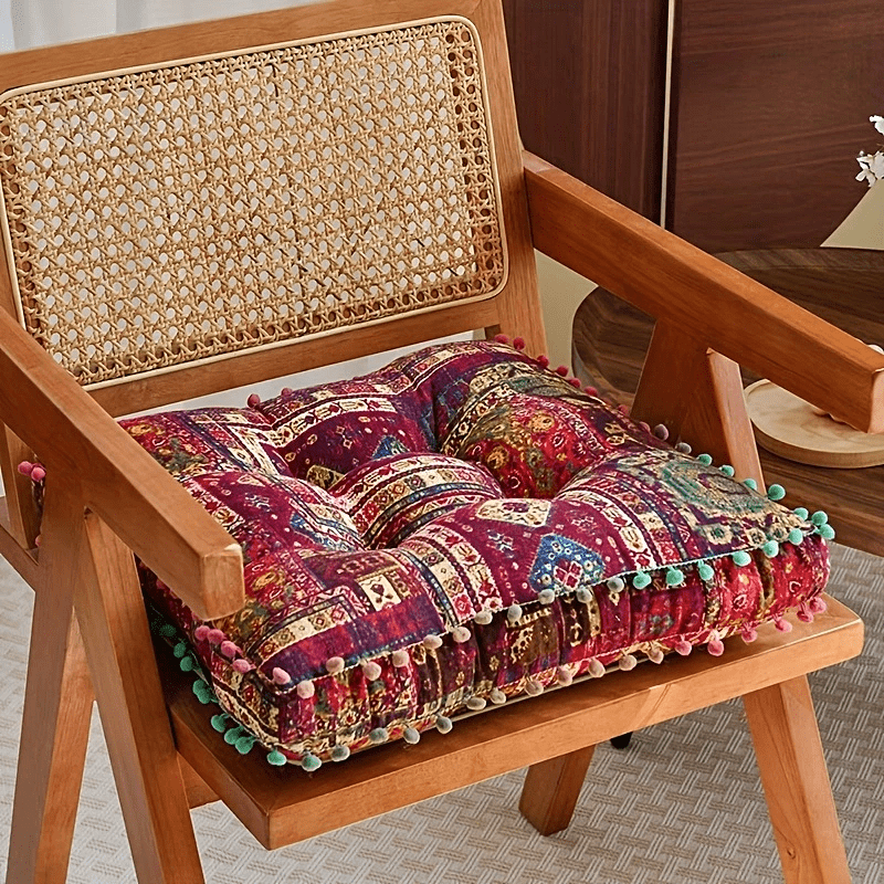 TEMU Bohemian Chair Cushion Meditation Pad Is Thick, Soft And Comfortable, Suitable For Living Room, Bedroom, Dining Room, Office Multi-functional
