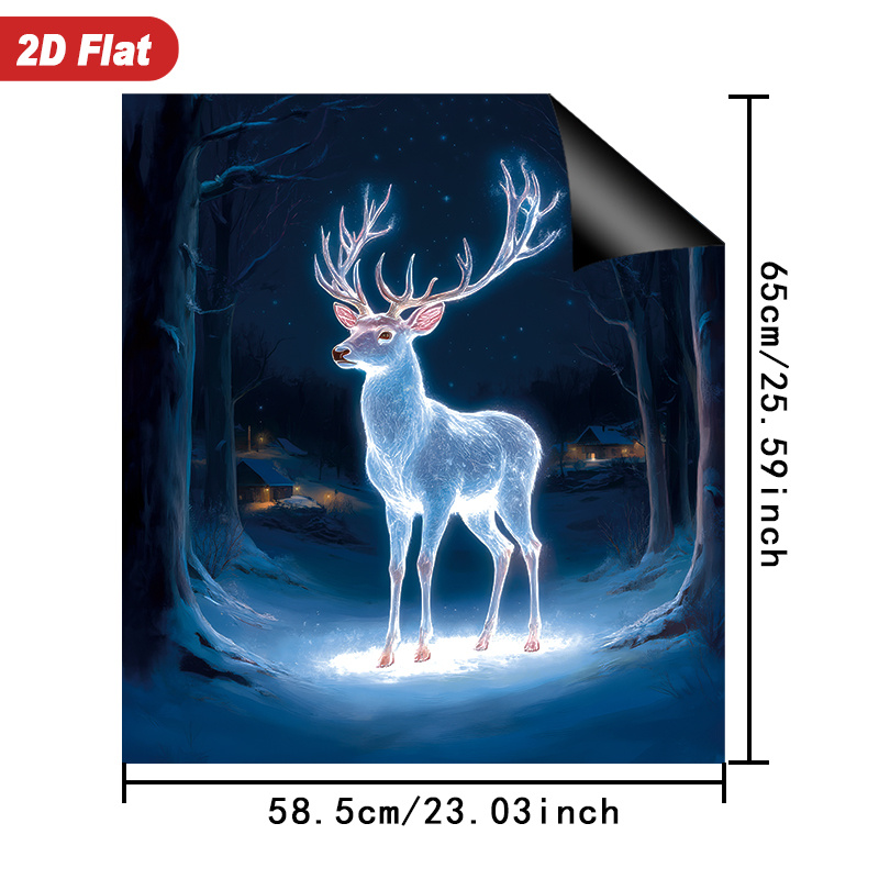 TEMU 1pc Winter Magical Glow - Magnetic Appliance Door Decoration, Large Dishwasher/refrigerator Decoration (23x25.59in), No Glue Needed, Easy- - For