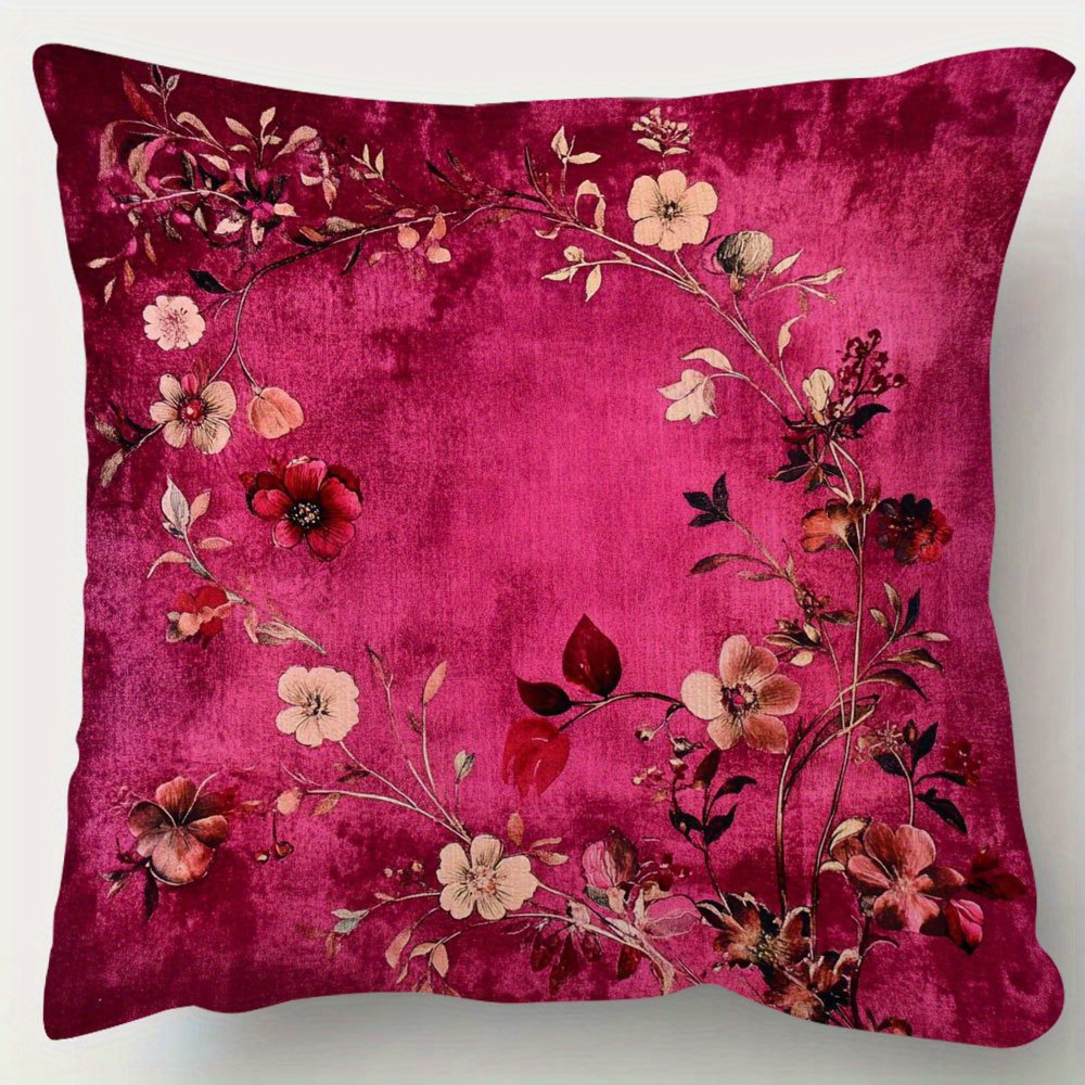 TEMU 1 decorativa rosa , misura opzionale 40X40 45X45 50X50, design senza imbottitura, lavabile in lavatrice, chiusura con cerniera - Perfetta per ,