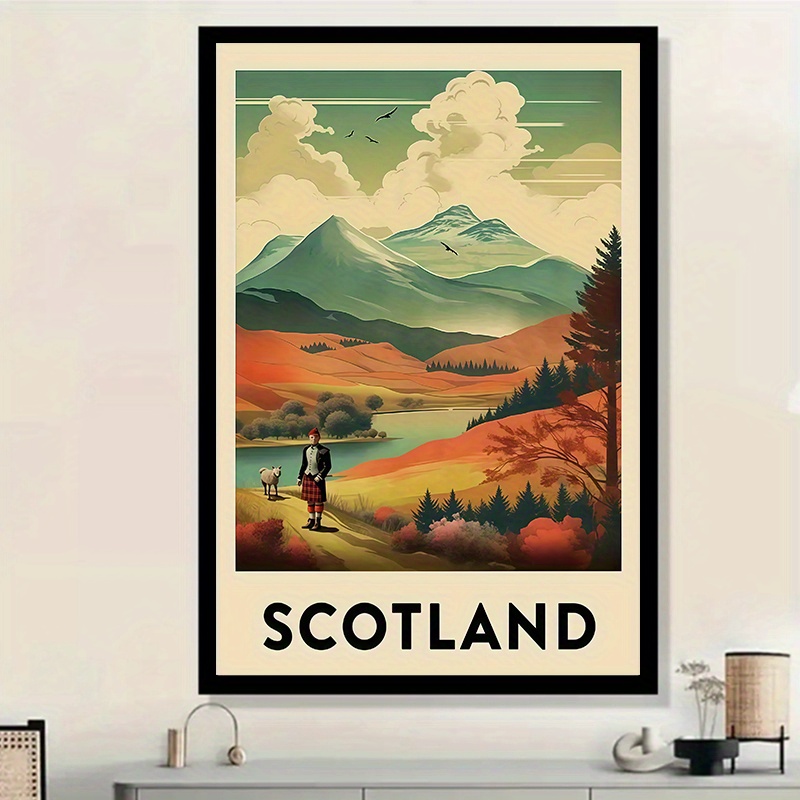 Scottish Highlands Travel Poster, Wall Art Decor, Ideal For