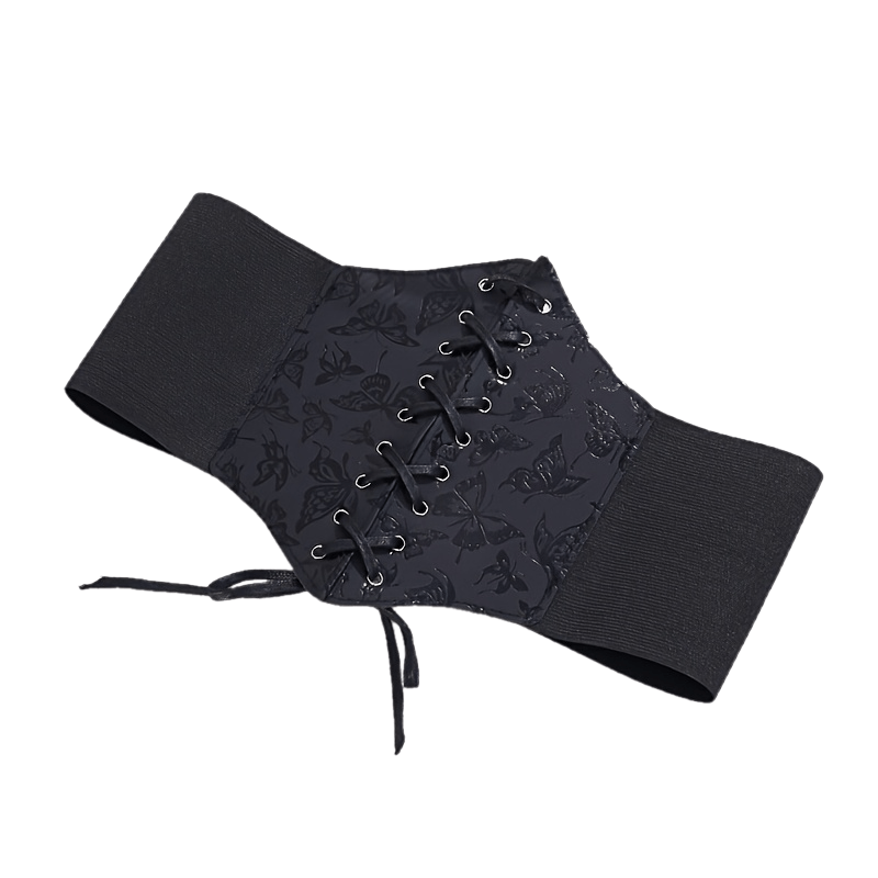 Image of 1pc Printed Wide Waist Belt, Women's Fashion Accessory, Casual Attire Waist Cincher Accessory