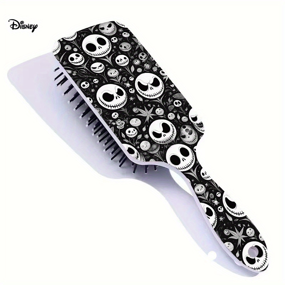 TEMU 1pc Hair Brush - Anti-static Abs Plastic Handle, Black & White & Bone Design For Wet/dry Hair - Daily Use & Travel, , Travel Haircare, Whimsical