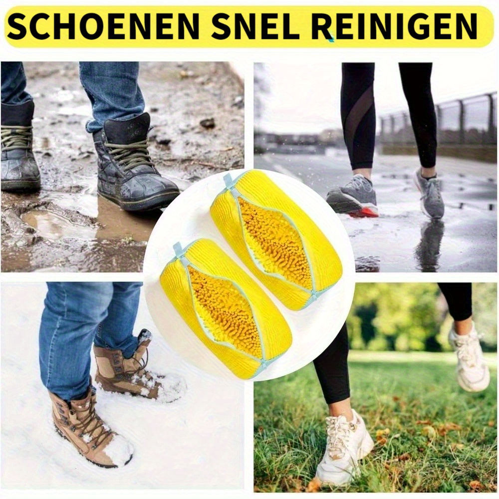 Schoenwaszak in gebruik