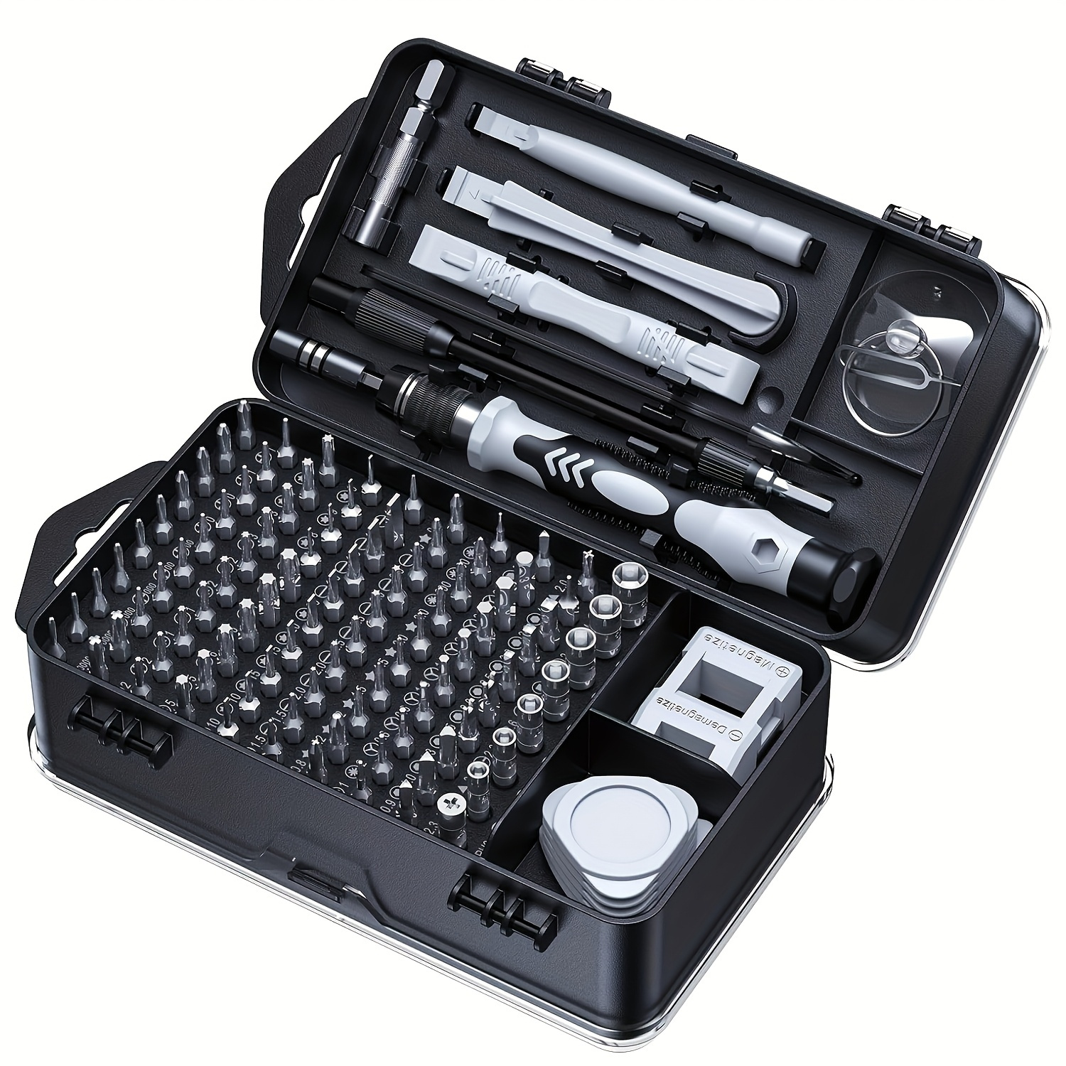 Juego de Destornilladores Profesional 115 en 1, Kit Multifuncional con Brocas Formadas y Acabado Metálico Antioxido, Cabeza Unidireccional, Ideal para Mecánicos - Sin Necesidad de Montaje