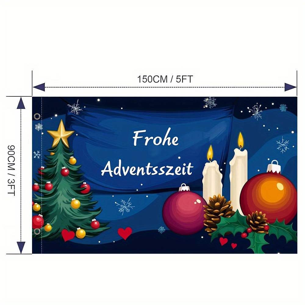 1pc, Creative Flag Merry Advent_ Christmas, Perfect For Holiday Yard Decor Flag