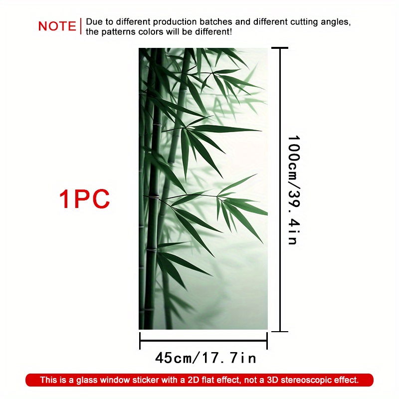 TEMU 1 Roll 2d Privacy Film, 45×100cm, Frosted Pvc Material, Electrostatic Adhesive Window Film, Glass Sticker For Home, Office, Living Room,