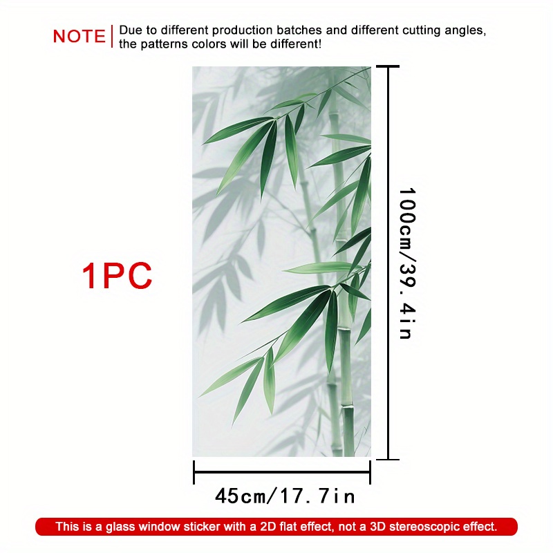 TEMU 2d Flat - 2d Flat - 1 Roll 2d Window Decal Window Film 45×100cm, Frosted Pvc Material, Electrostatic Adsorption Decorative Window Film, Glass