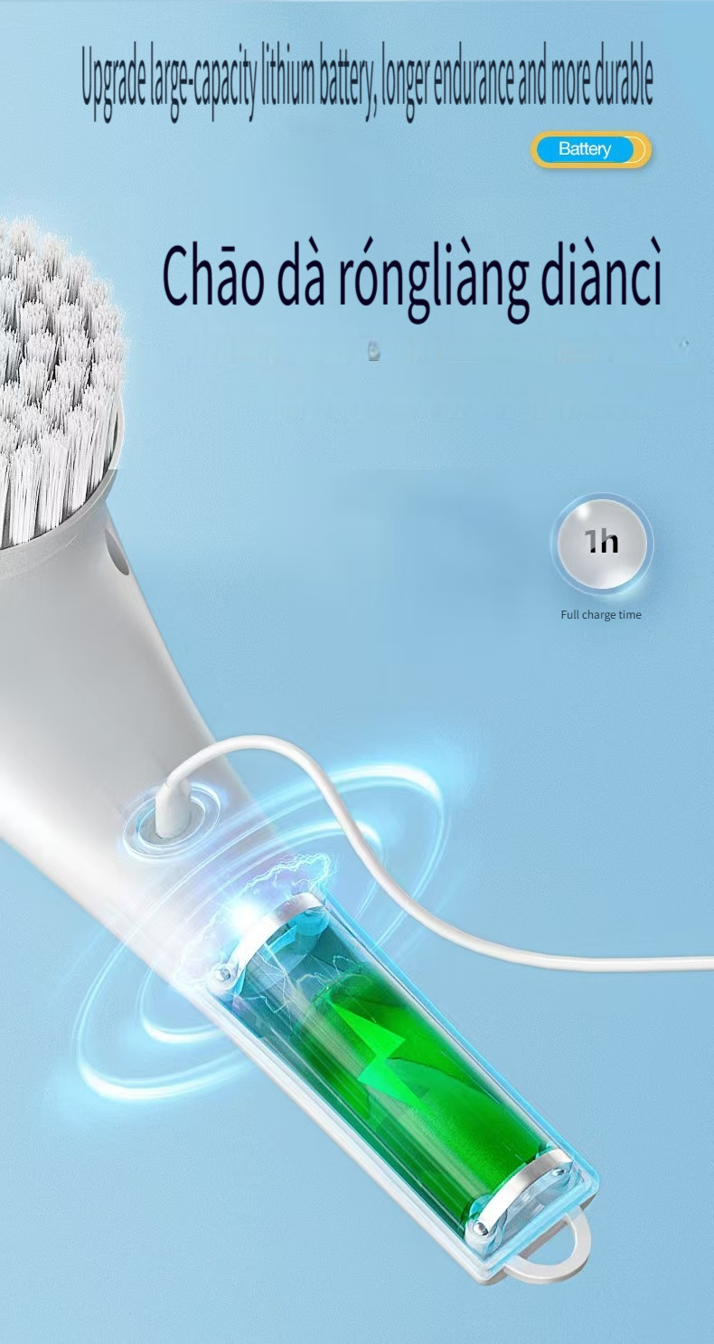the dolphin mouth electric rotating cleaning brush has a replaceable head and is usb charged it   kitchens floors tiles stoves glass sinks and shoes a multi functional kitchen   quickly removes dirt Product details 6