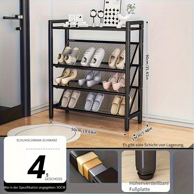 Gurxi Schuhorganizer Hängend - 8 Taschen Schuhregal Für Tür Bis 16 Paar Schuhe