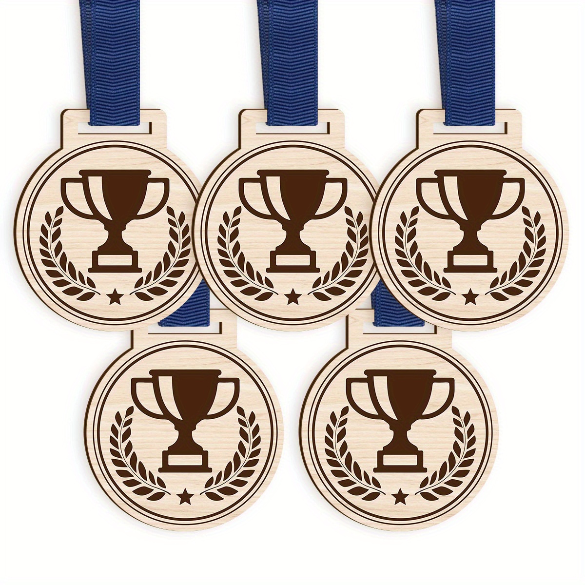 TEMU Juego de 5 piezas de colgante de de madera con estampado 2D, colgante de de madera, adecuado para regalos de , del Día , recompensas de —Collar