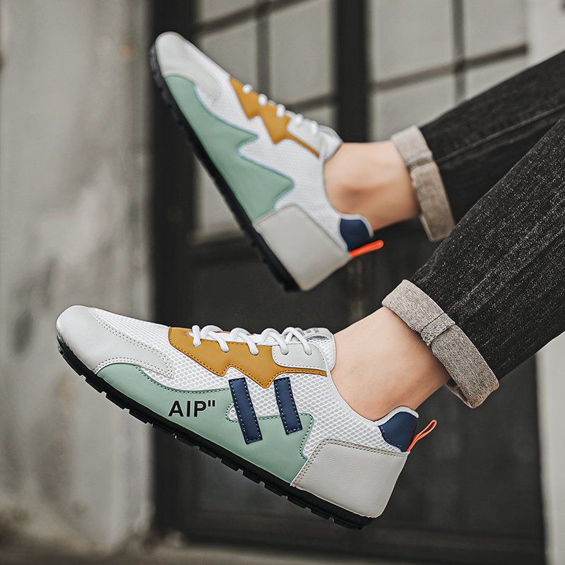 mens casual sneakers breathable low top lace up shoes with eva cushioned sole     for     leisure activities 3