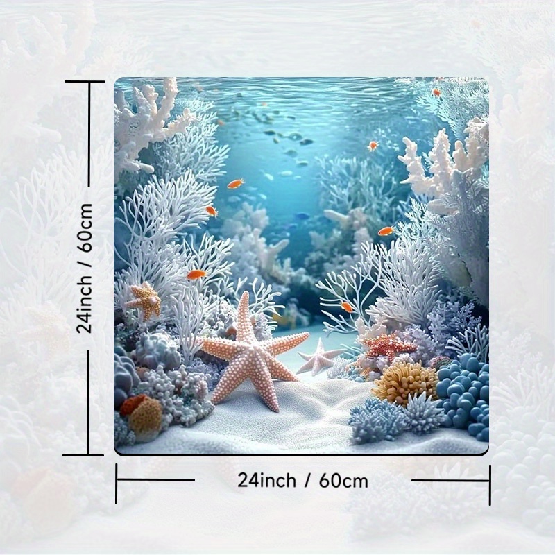TEMU 1pc Tapis de Protection pour Machine à Laver et Sèche-Linge - Housse en Polyester Imprimé 2D, Accessoire Décoratif pour Buanderie avec Design