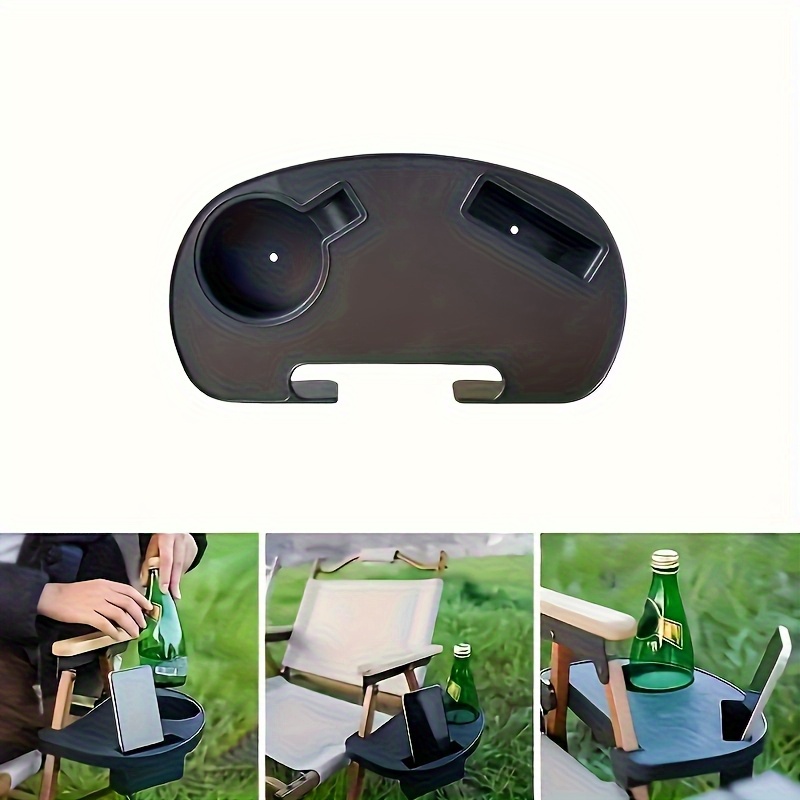 outdoor folding chair cup holder with phone slot durable plastic
