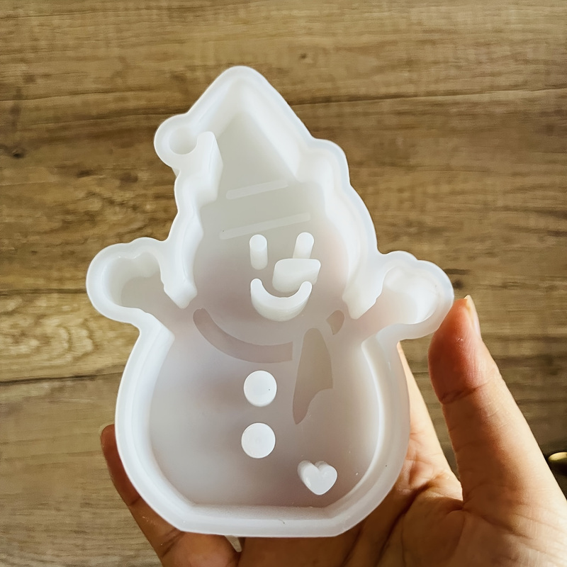 TEMU Snowman Silicone Mold, Candle Mold, Diy Crafts Epoxy Casting Mold For Home Decoration For Aromatherapy Beads And Christmas Decoration