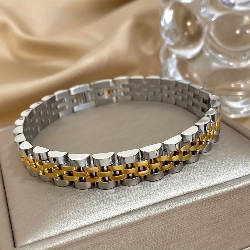 Punk Waterproof Stainless Steel Bracelet, Thick Chain Design