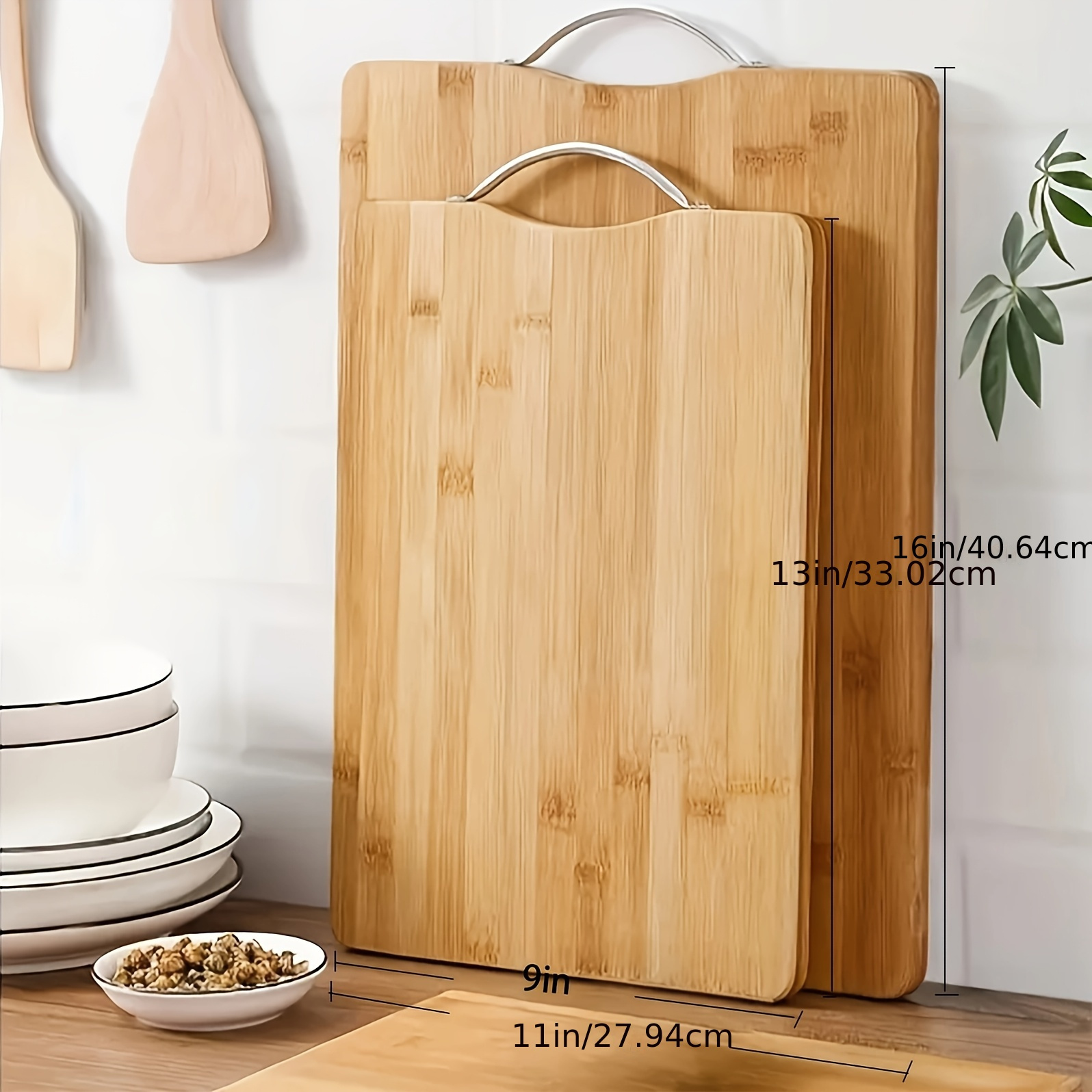 TEMU Bamboo Cutting Board Is An Indispensable Item Kitchen. Moisture-proof, Mold-proof, Durable And Easy To Clean. A For Cooking.