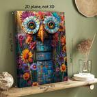 1 Pièce Peinture sur Toile Art Mexicain - Cadre en Bois Plat 2D Vibrant, Décoration Murale Traditionnelle et Moderne pour Salon ou Bureau, Cadeau de Noël à , Idéal pour la Déco d Intérieur