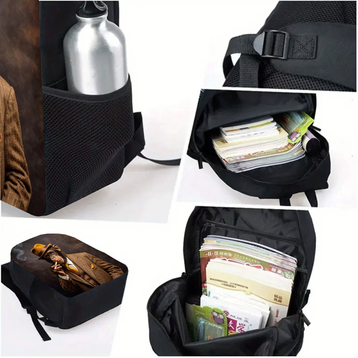1pc stylish 17 inch laptop backpack water - Temu Bahrain