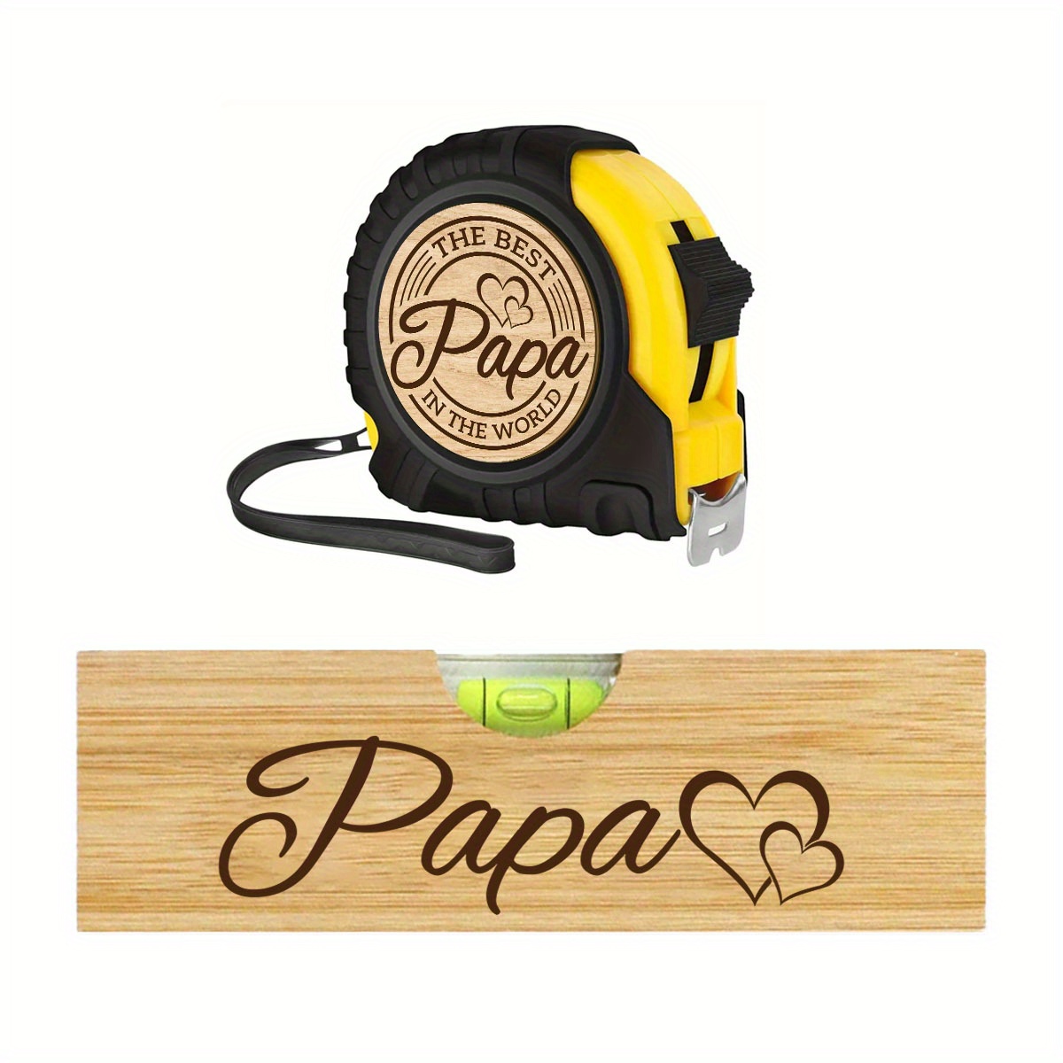 Image of The Best Dad In The World Retractable Measuring Tape With Horizontal Bottle Opener Multifunctional Household Measuring Tool With Gear Pattern, Father's Day Gift Set