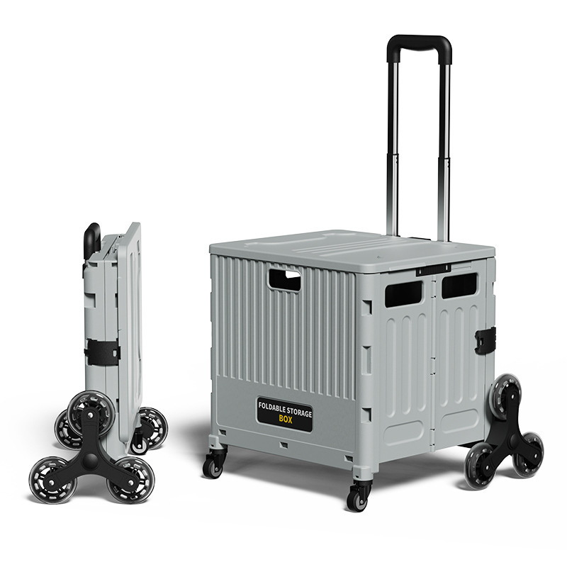 Caixa de Herramientas Plegable con Ruedas Bloqueables - Estuche Expandible, Organizador de Gran Capacidad para Garaje, Taller o Sitio de Trabajo - Armario de Almacenamiento de Plástico Duradero, Caja de Herramientas con Asa Resistente y Diseño Clásico Texturizado