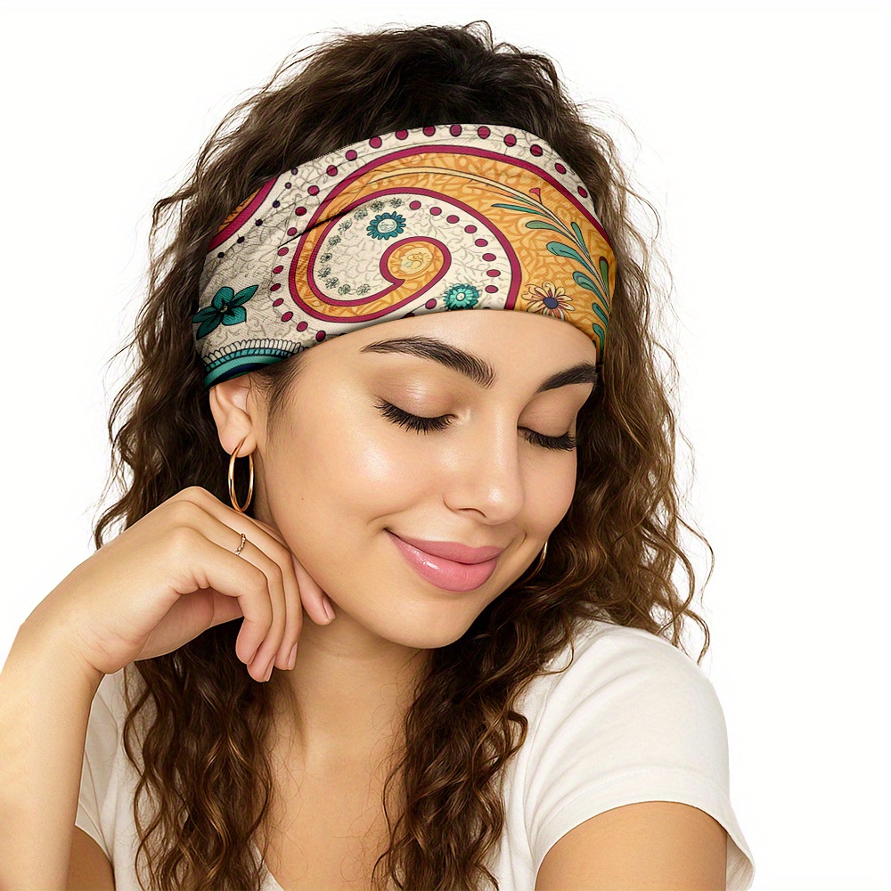 Boho Stirnbänder Für Damen – 3er Set, Elastisch, 16,5 Cm Breit, Für Sport, Yoga & Alltag
