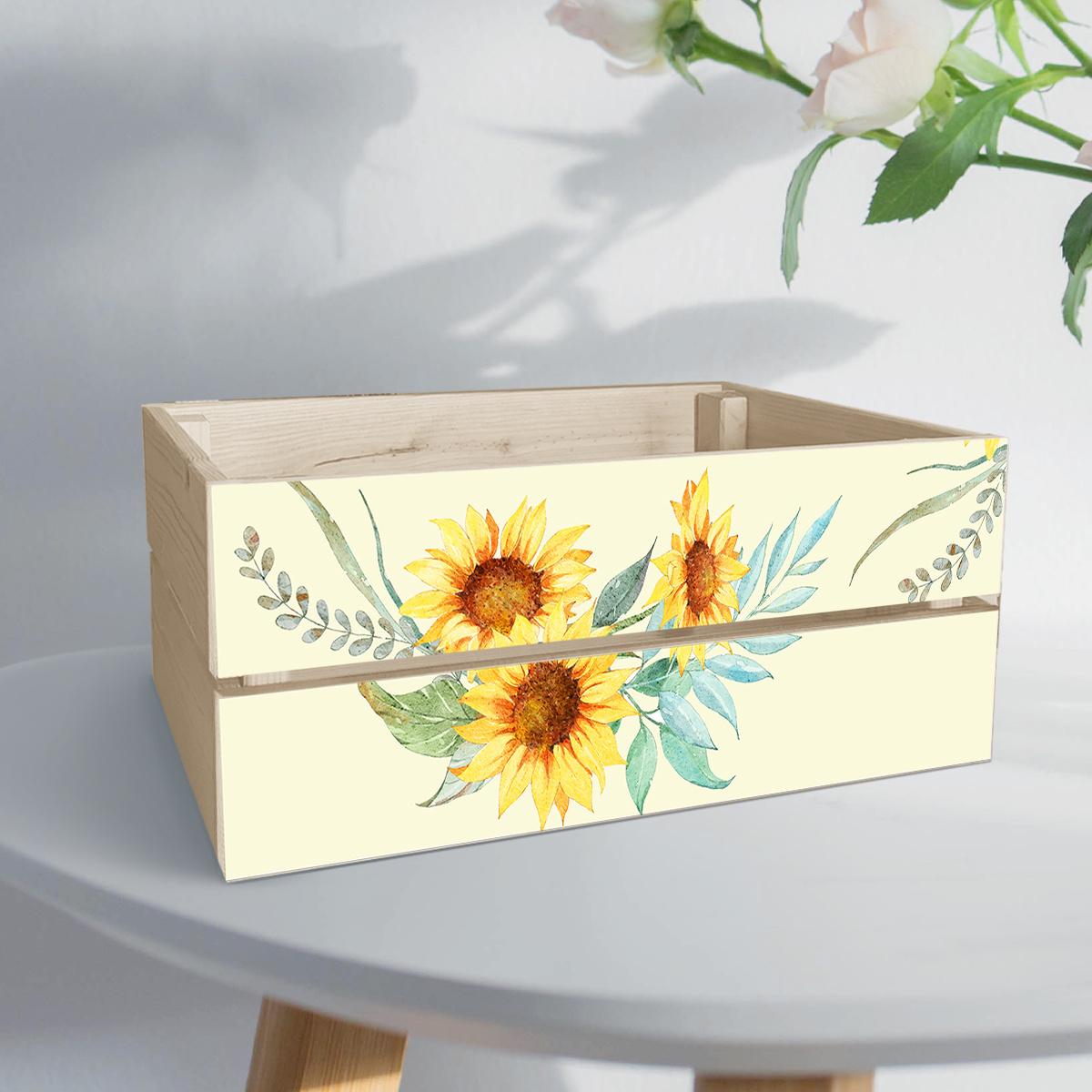 TEMU di stoccaggio in legno con design - Organizzatore in legno naturale con design , per il a scuola o come regalo di compleanno, piccolo scatola in