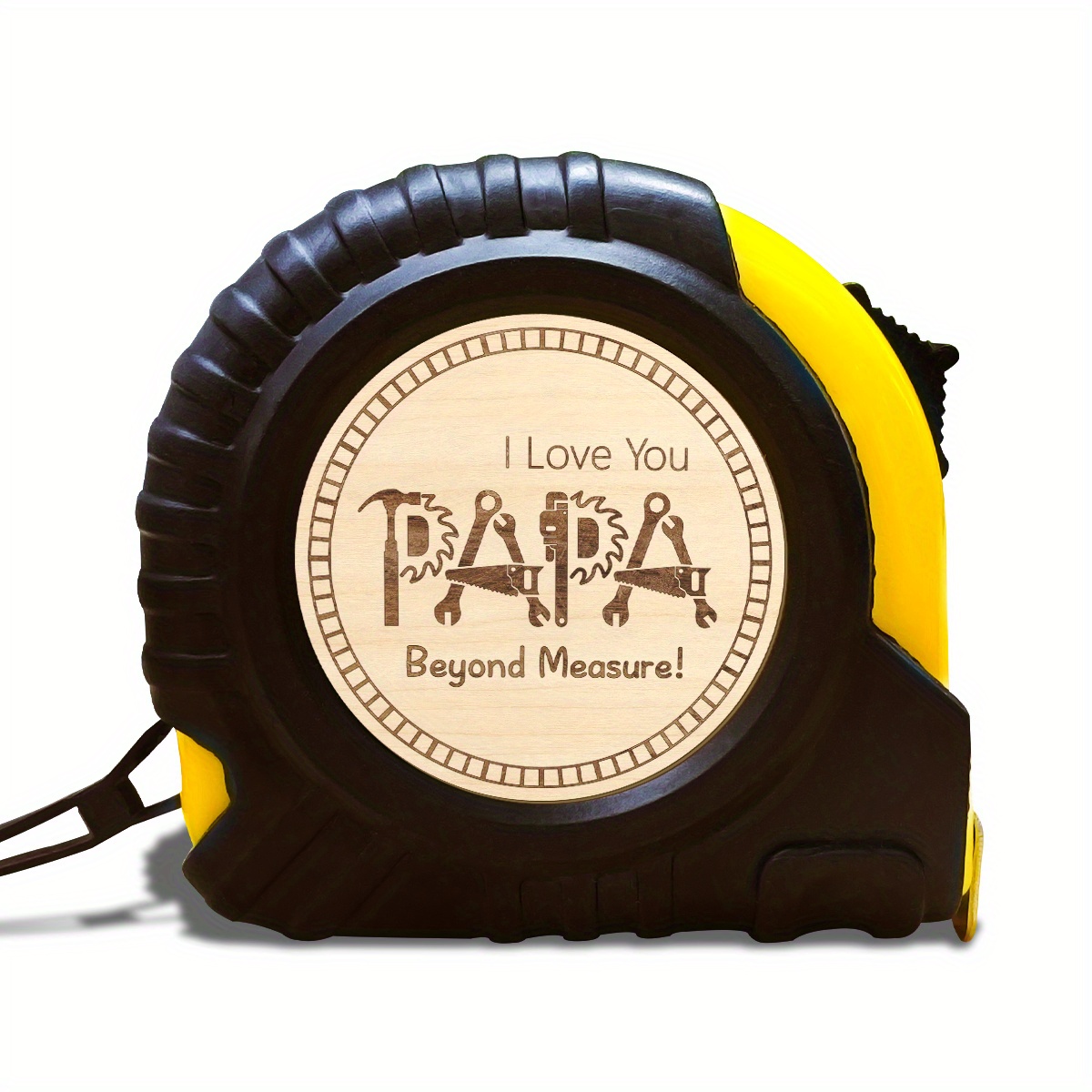 TEMU 1pc Dad's Essential Tool: Durable Tape Measure I Love You Papa Measure, Perfect Gift For Young Men And Wives For Father's Day, Birthdays And