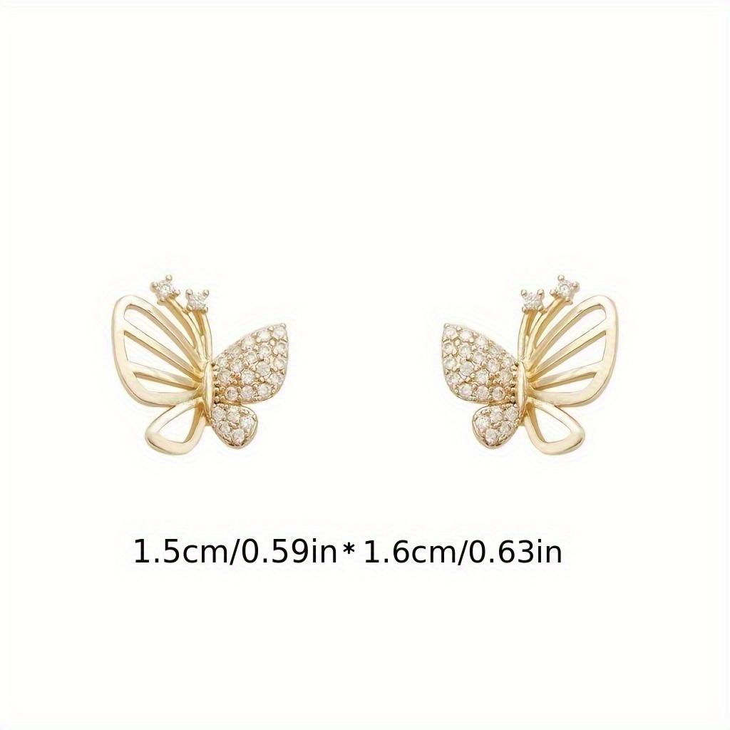 A Pair of Simple and Fashionable Butterfly-Shaped Earrings. Suitable for Daily Wear or Parties