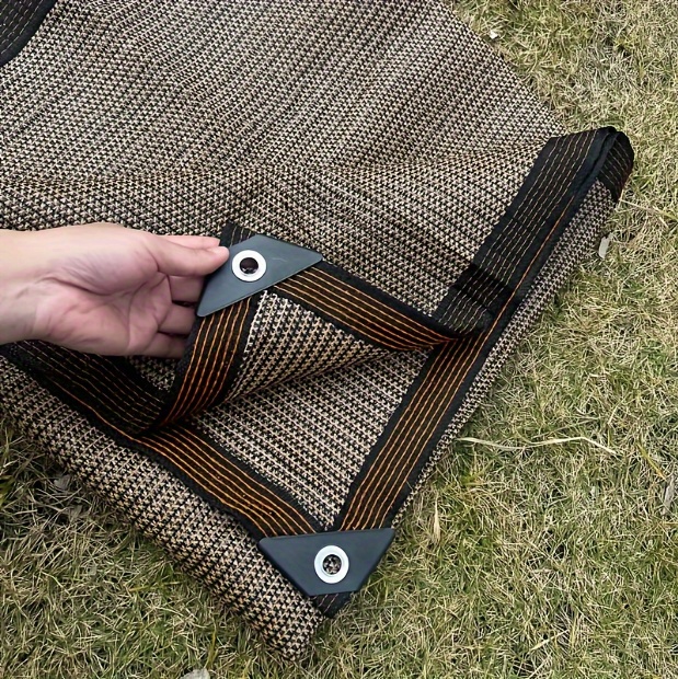 1-Pack Brown HDPE Fabric Sun Shade Sail - 95% Sun Protection, UV-Resistant & Heat-Resistant Rectangular Canopy for Garden Plants, Poolside, Backyard, Patio, Deck Cover, Patio Sun Shade, Natural Appearance, Durable Outdoor Shade