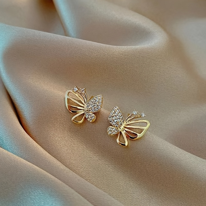 A Pair of Simple and Fashionable Butterfly-Shaped Earrings. Suitable for Daily Wear or Parties