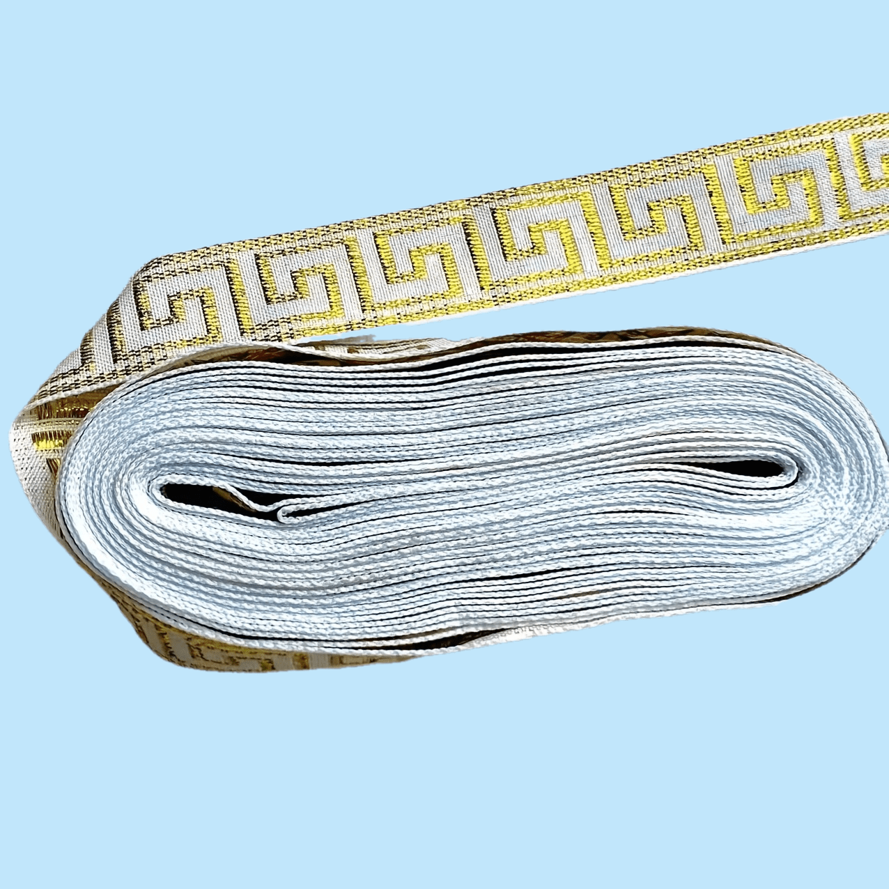 Image of 1pc 7m/7.6yards 20mm Jacquard Ribbon Decoration - Diy Sewing Decorative Clothes, Bags And Fabric Crafts - Ethnic Style Clothing Supplies And Accessories