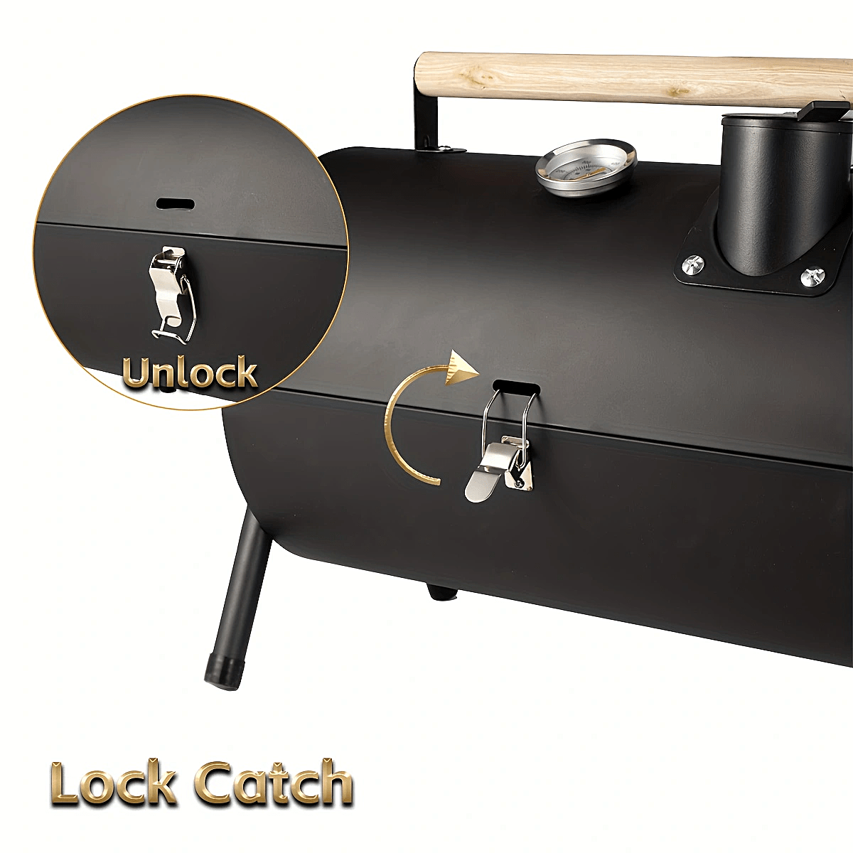  portable charcoal grill multi functional metal bbq with lacquered wooden handle and kickstand ideal for camping backyard parties picnics and travel camping grill rustic charcoal grill sturdy charcoal charcoal grill Product details 5